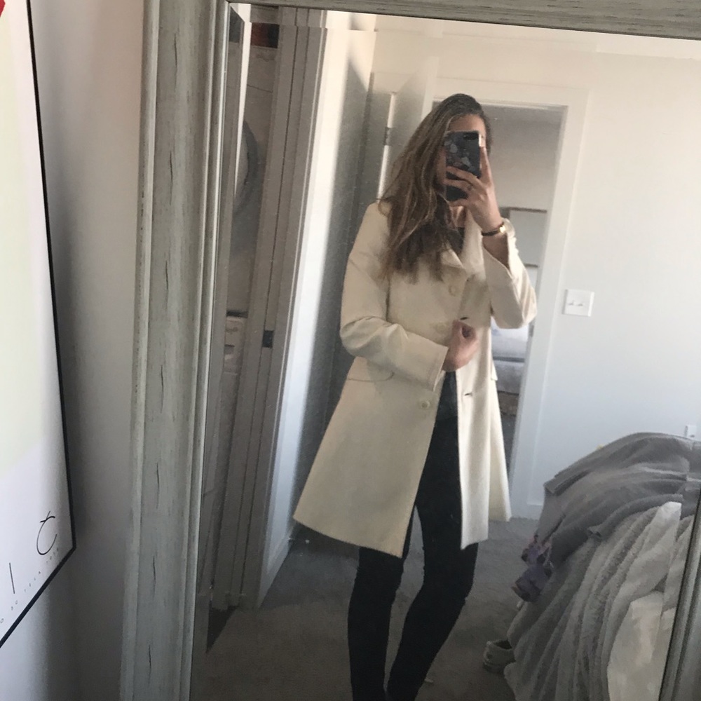 WHITE COAT - ZARA BASIC USA XL